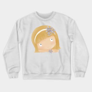 Daydreamer Watercolor Flower Girl Crewneck Sweatshirt